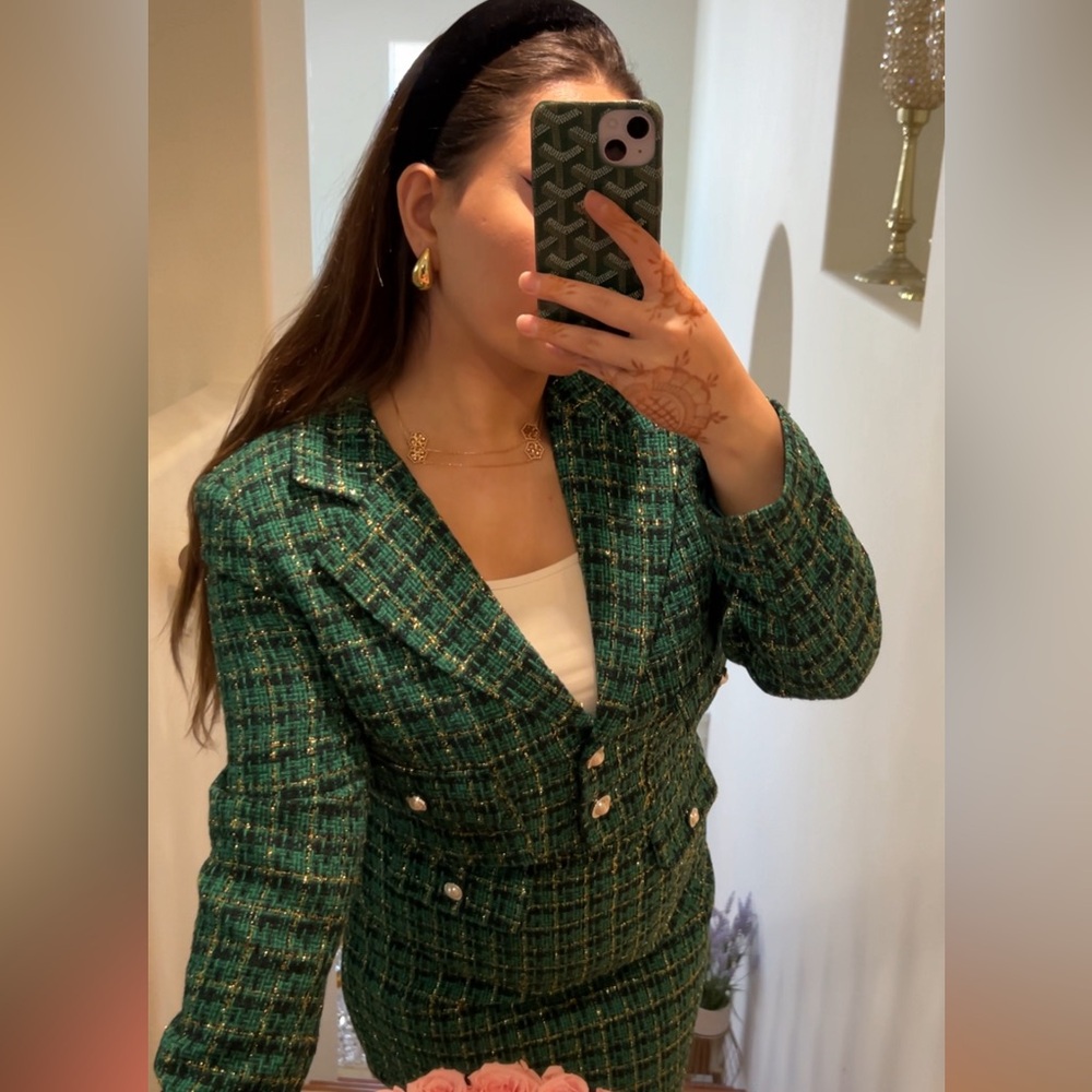 Green Tweed Chanel Inspired Set (2-Piece)
